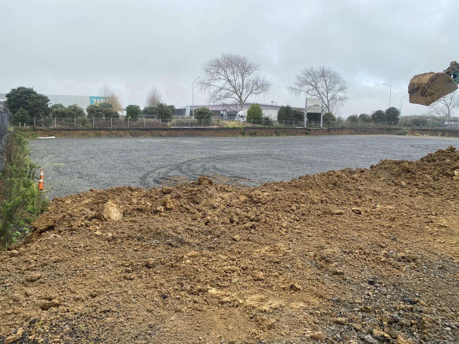 Trenching and service works on site